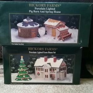 To Hickory Farms ceramic Christmas houses
